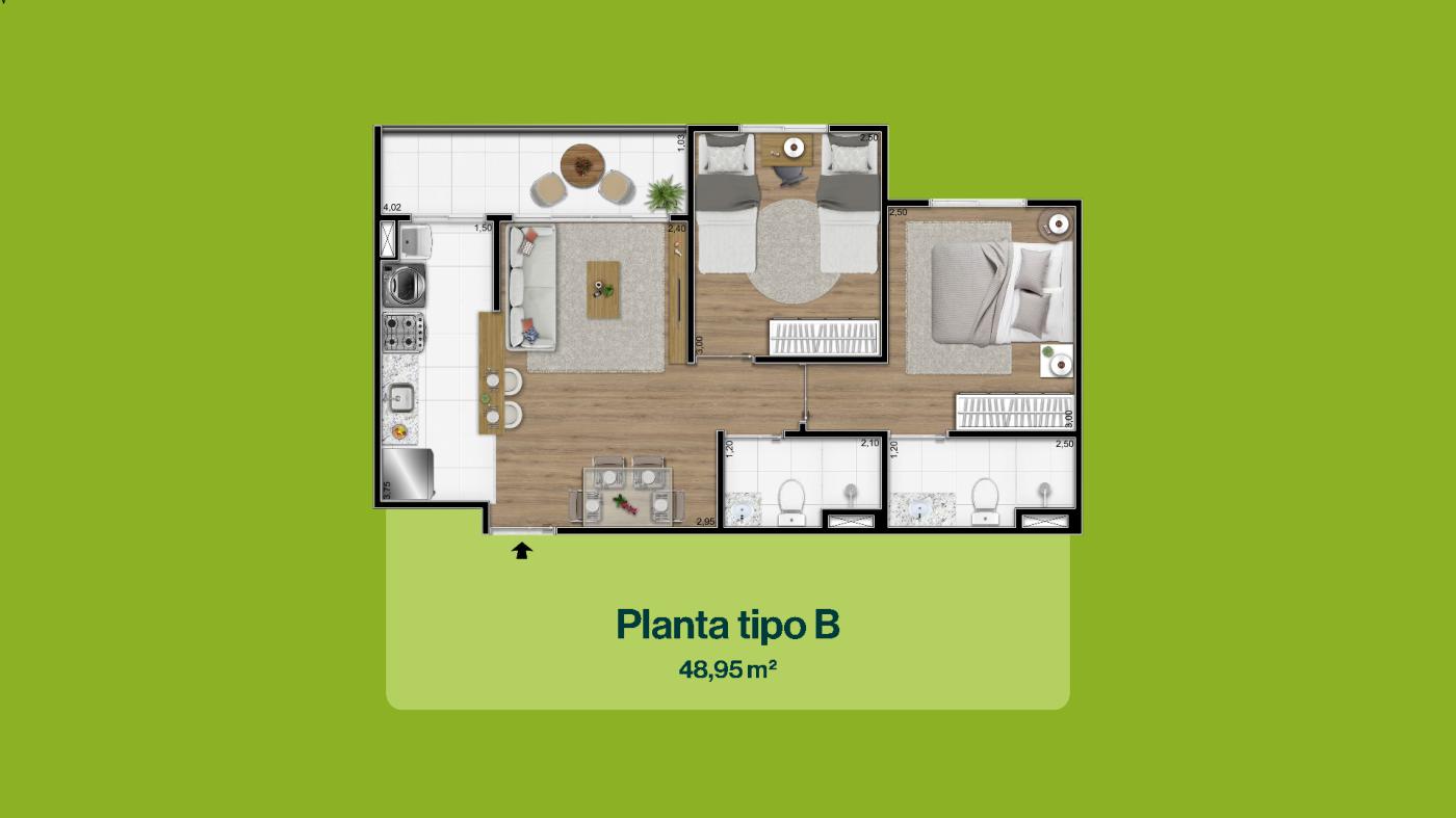 Apartamento, 2 quartos, 49 m² - Foto 21