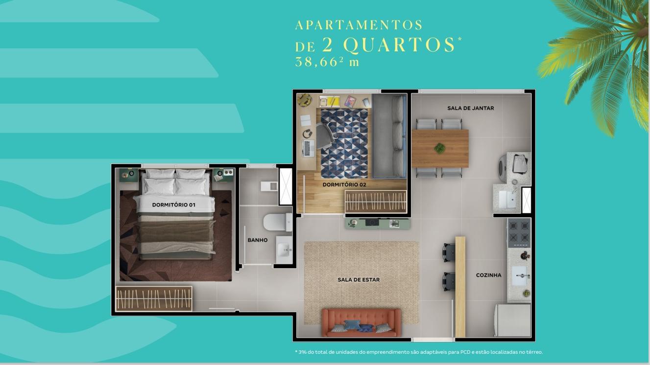 Apartamento, 2 quartos, 38 m² - Foto 9