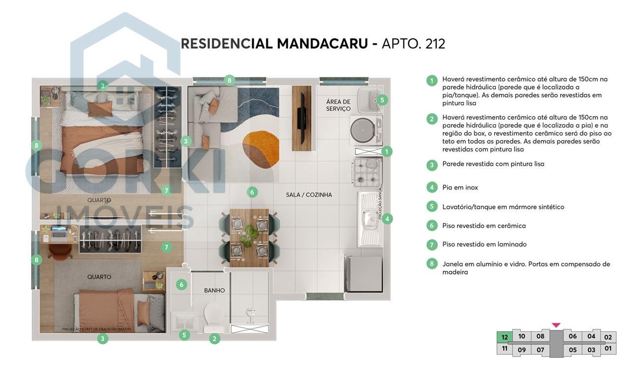 Apartamento, 2 quartos, 36 m² - Foto 11