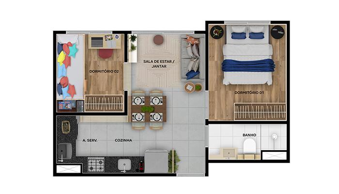 Apartamento, 2 quartos, 38 m² - Foto 17