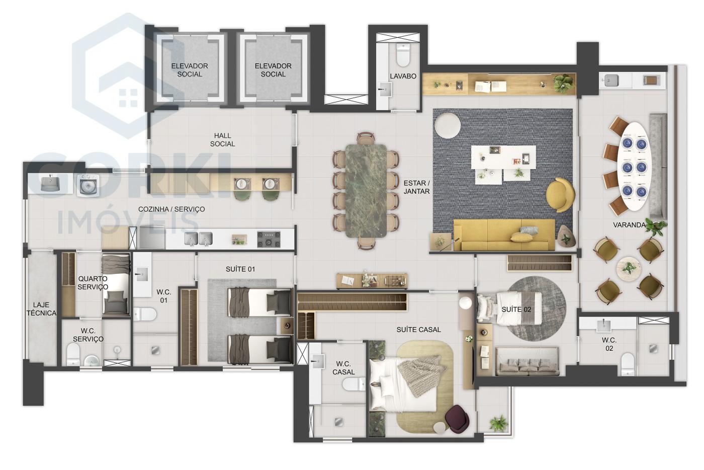 Apartamento, 3 quartos, 166 m² - Foto 25