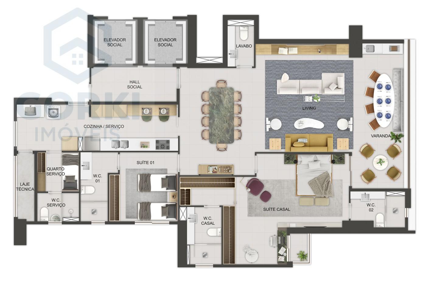 Apartamento, 3 quartos, 166 m² - Foto 26