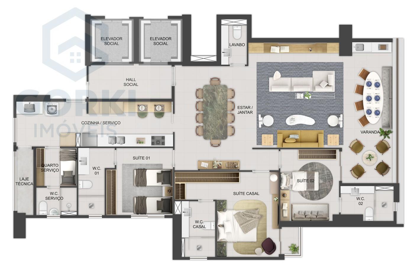 Apartamento, 3 quartos, 166 m² - Foto 27