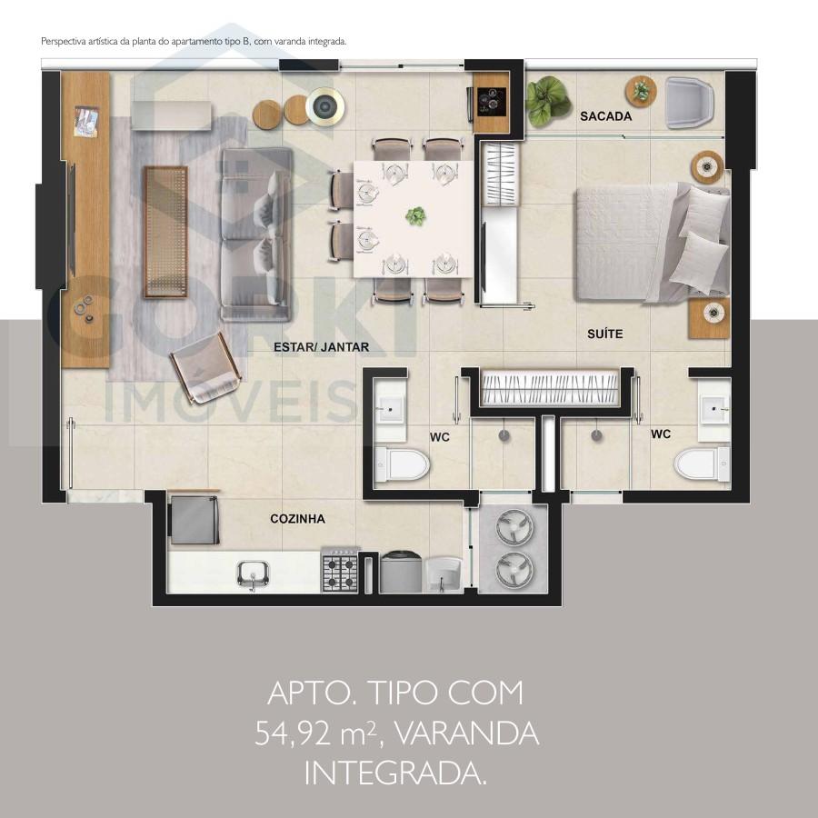Apartamento, 2 quartos, 54 m² - Foto 17