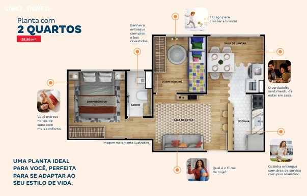 Apartamento, 2 quartos, 38 m² - Foto 14