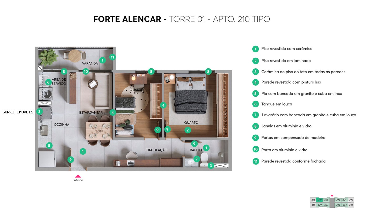 Apartamento, 2 quartos, 43 m² - Foto 15