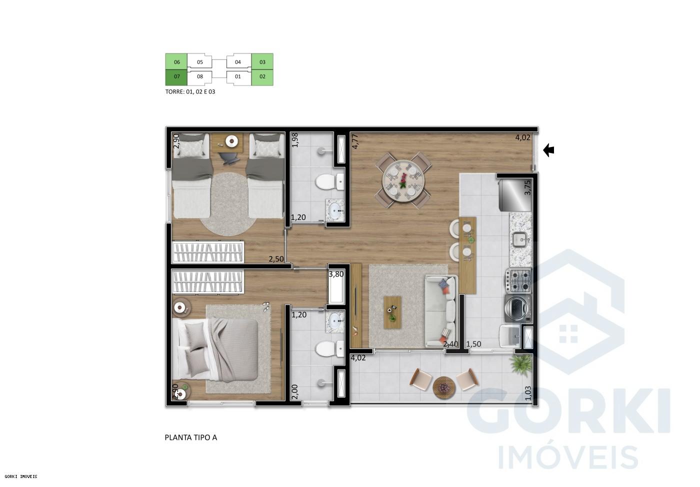 Apartamento, 2 quartos, 48 m² - Foto 25