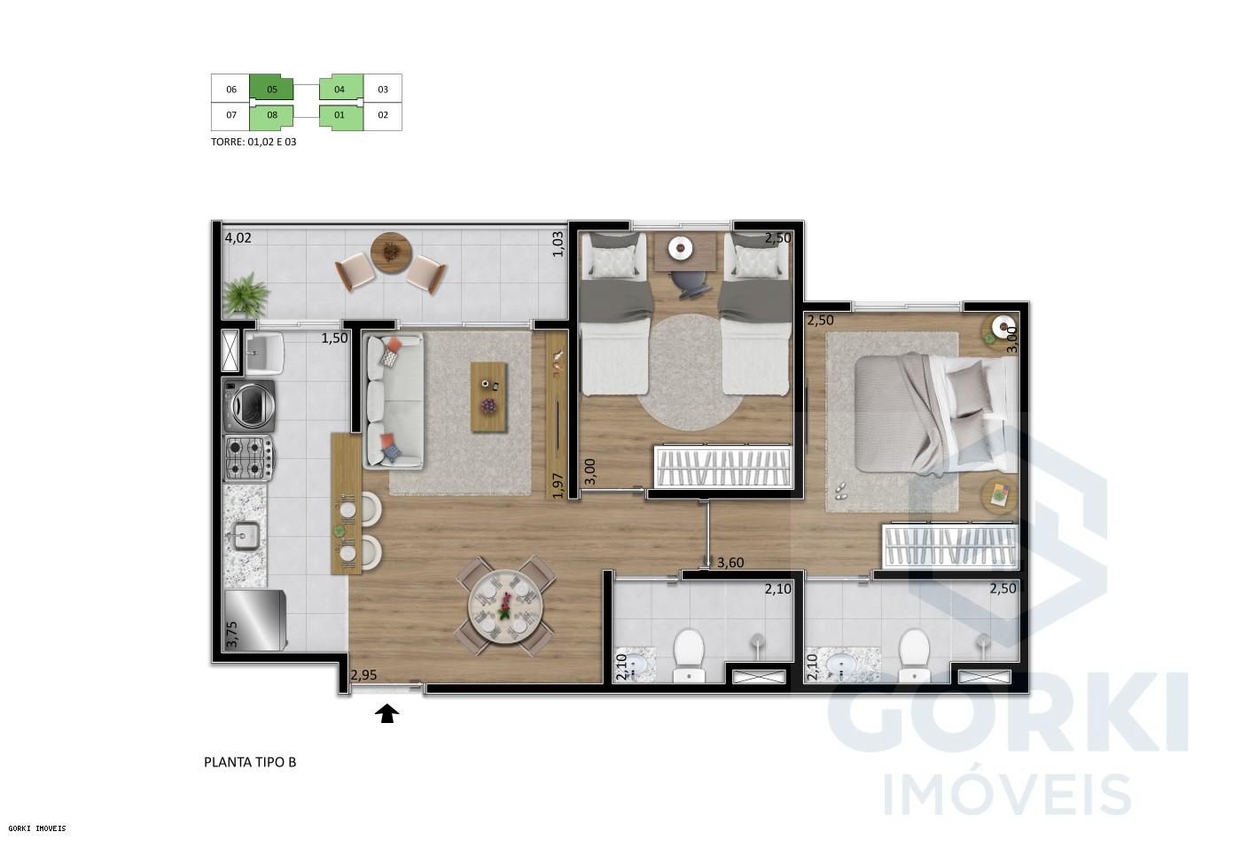 Apartamento, 2 quartos, 48 m² - Foto 27