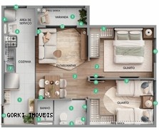 Apartamento, 2 quartos, 38 m² - Foto 16