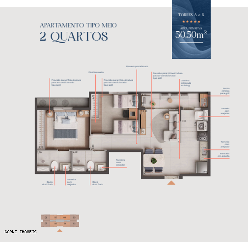 Apartamento, 2 quartos, 50 m² - Foto 41
